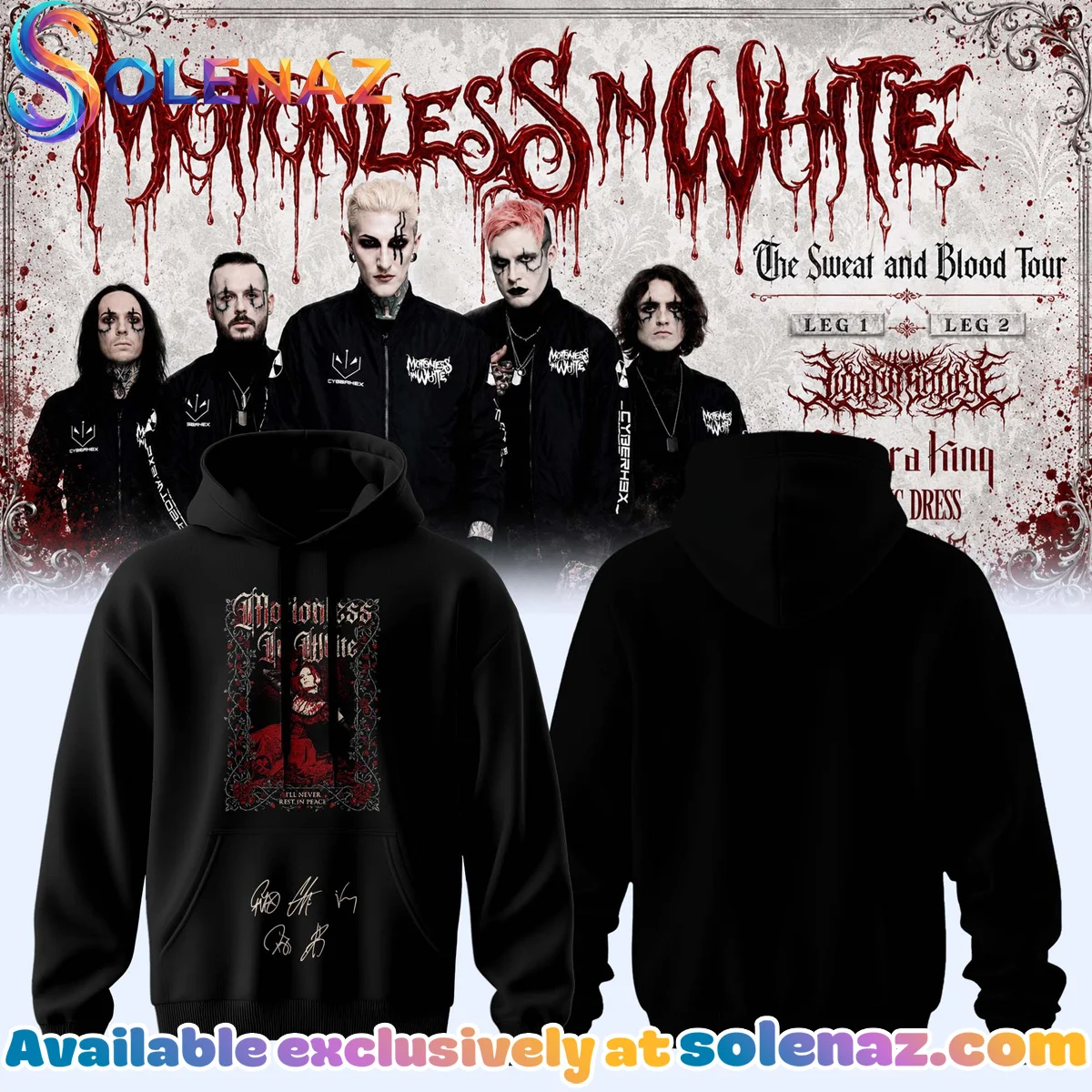 Motionless In White The Sweat and Blood Tour T-Shirt & Hoodie [Drop 1]