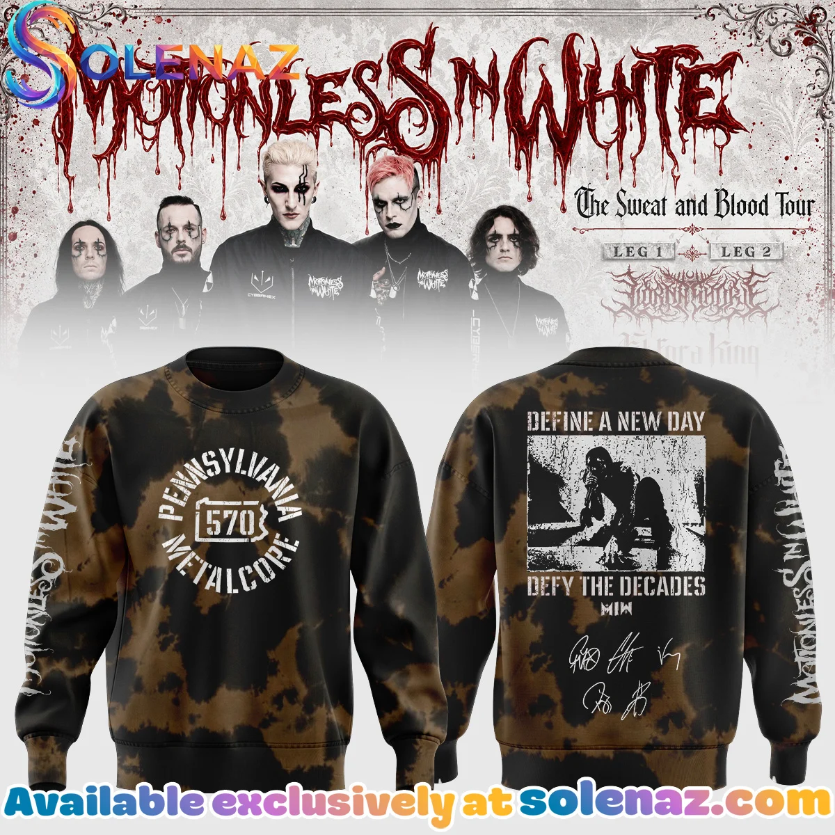 Motionless In White The Sweat and Blood Tour T-Shirt & Hoodie (Design 21)