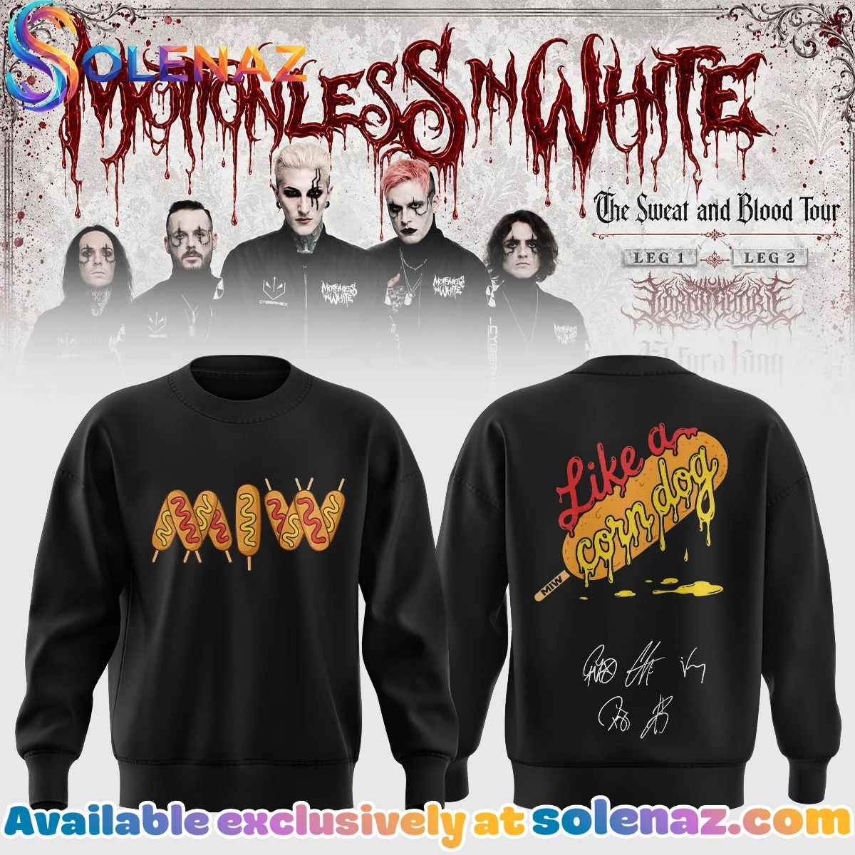 Motionless In White The Sweat and Blood Tour Shirt & Hoodie (Style 24)