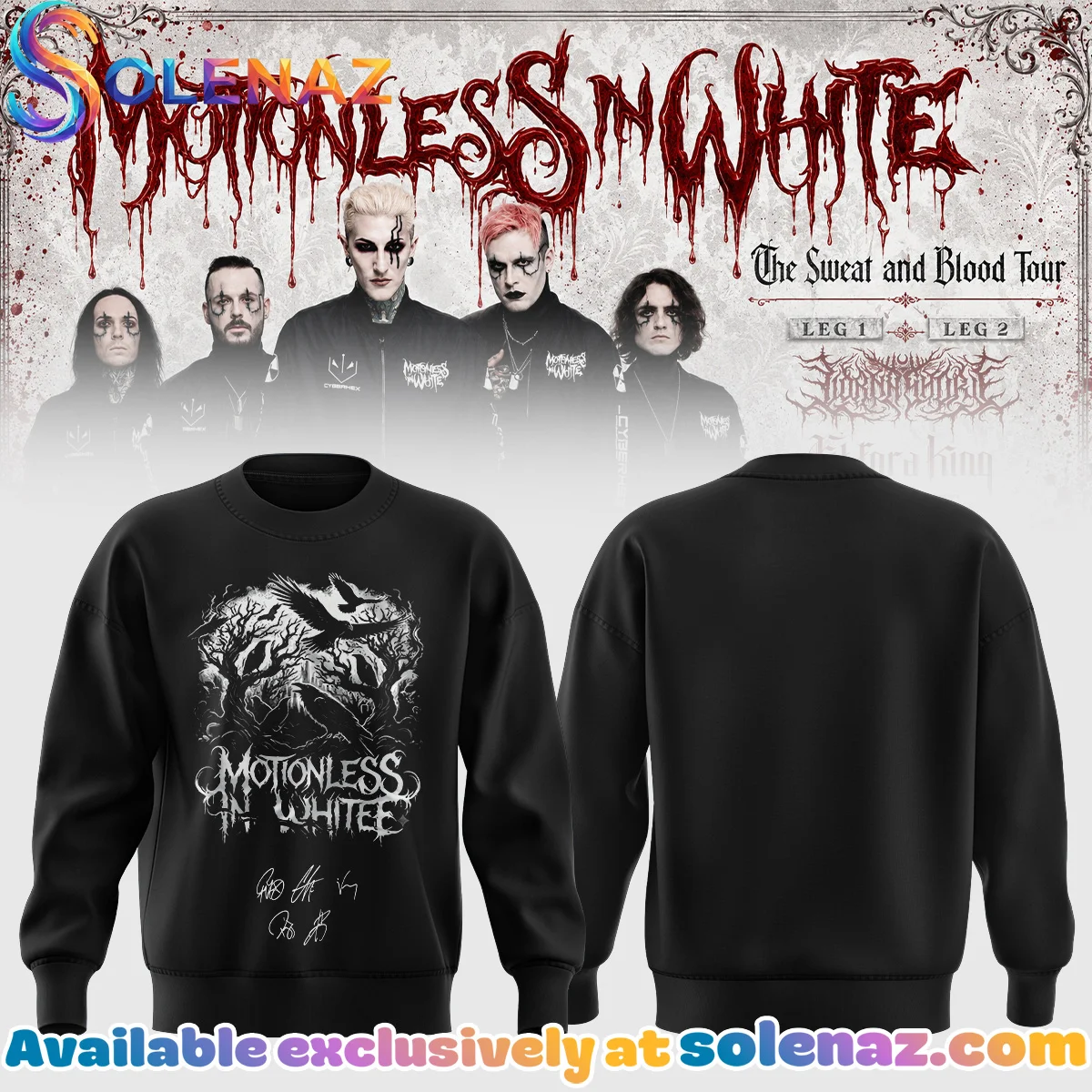 Motionless In White The Sweat and Blood Tour Shirt & Hoodie - Series 20