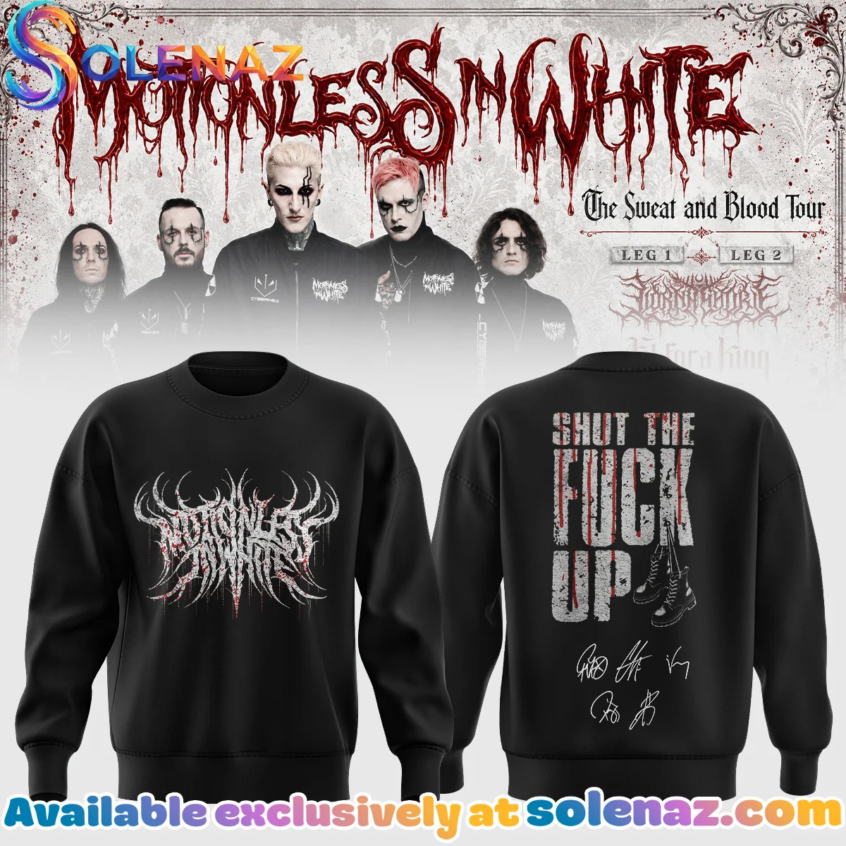 Motionless In White The Sweat and Blood Tour T-Shirt & Hoodie (Release 23)