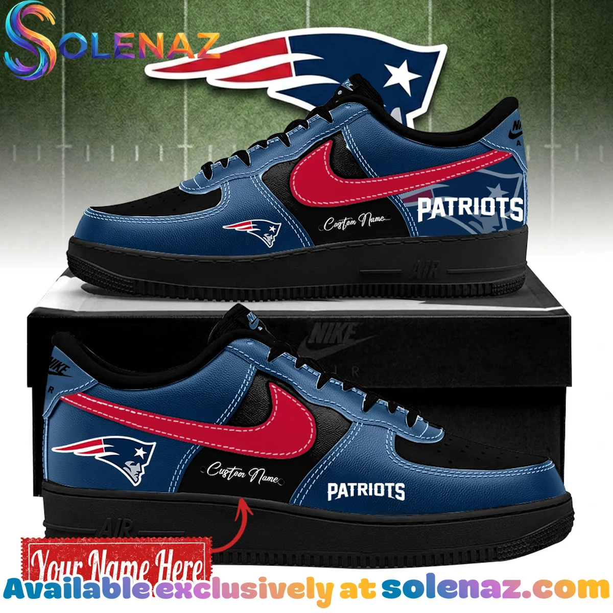 New England Patriots Custom Air Force 1 & Jordan 1 Shoes - Part 1