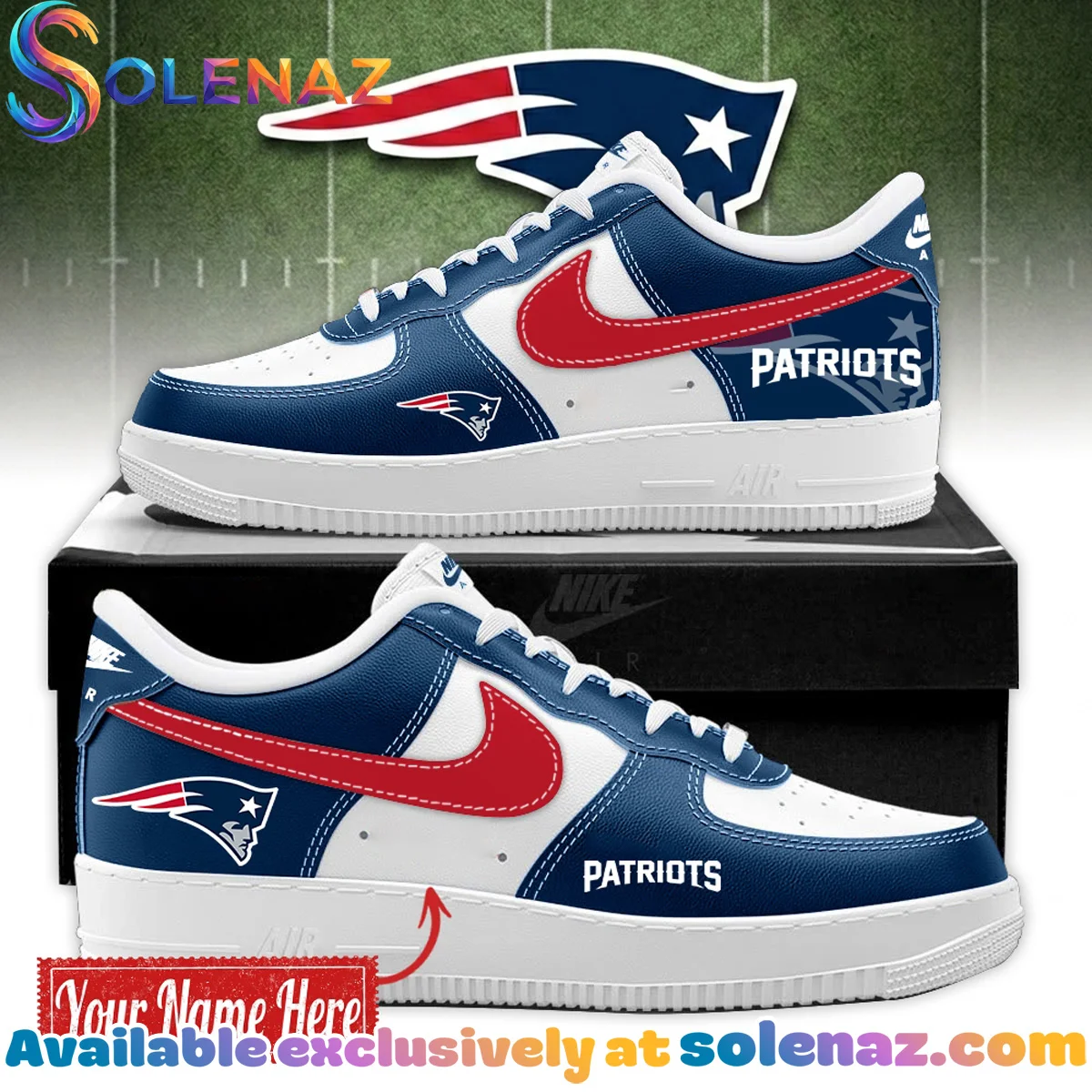 New England Patriots Custom Air Force 1 & Jordan 1 Shoes - Series 2