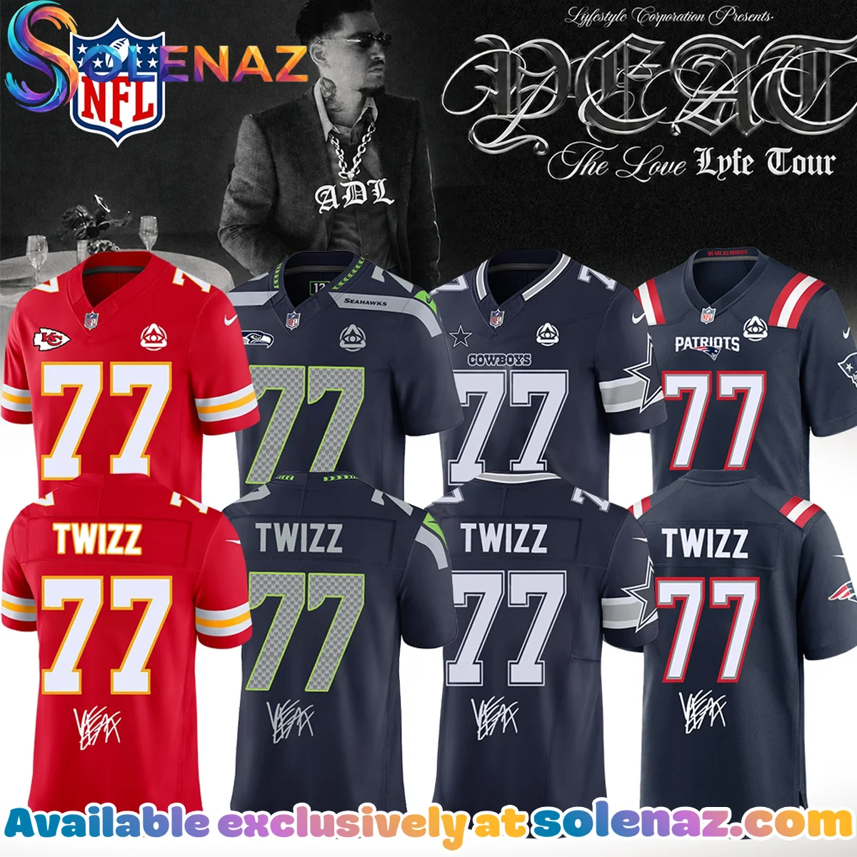 NFL ALL TEAMS x YEAT LOVELYFE Signed Jersey