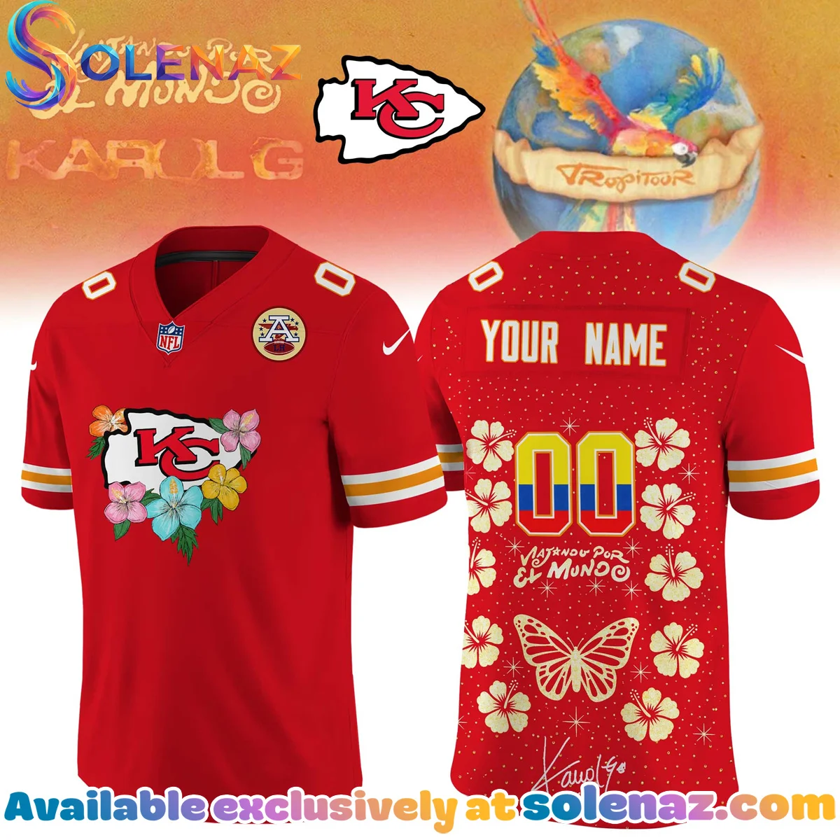 NFL x Karol G VIAJANDO POR EL MUNDO TROPITOUR Signature Jersey (Style 1) NFL x Karol G VIAJANDO POR EL MUNDO TROPITOUR Signature Jersey (Style 1)