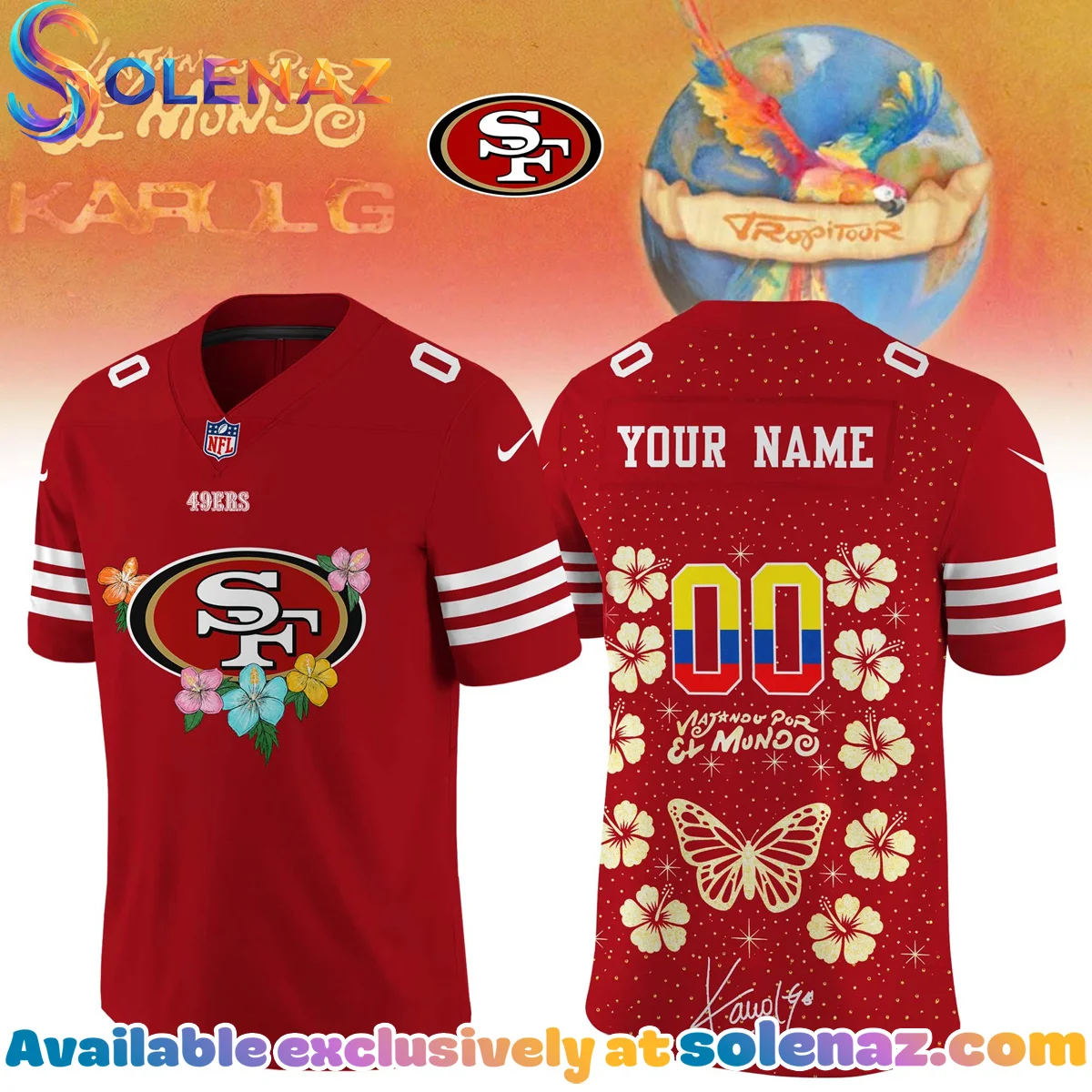NFL x Karol G VIAJANDO POR EL MUNDO TROPITOUR Signature Jersey (Style 1) NFL x Karol G VIAJANDO POR EL MUNDO TROPITOUR Signature Jersey (Style 1)