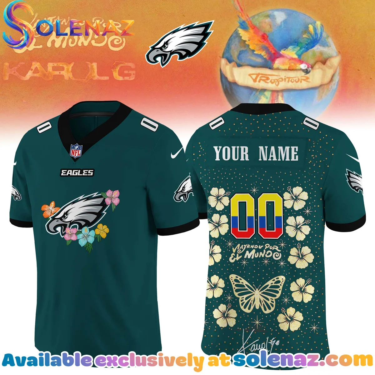 NFL x Karol G VIAJANDO POR EL MUNDO TROPITOUR Signature Jersey (Style 1) NFL x Karol G VIAJANDO POR EL MUNDO TROPITOUR Signature Jersey (Style 1)