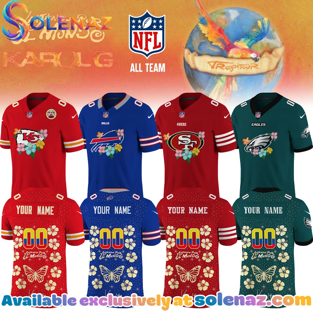 NFL x Karol G VIAJANDO POR EL MUNDO TROPITOUR Signature Jersey (Style 1)