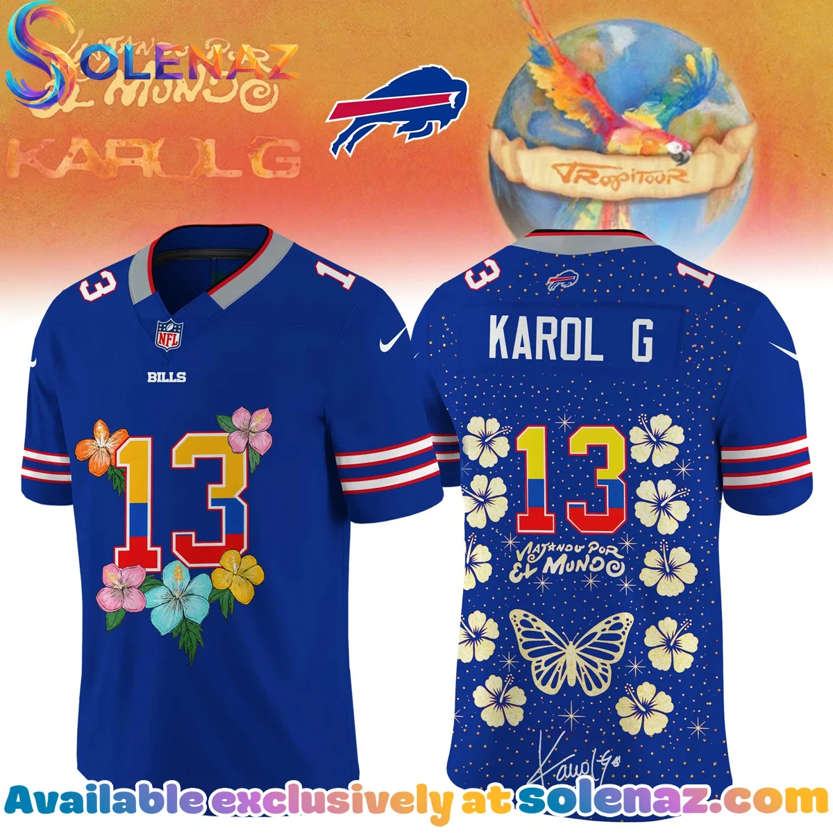 NFL x Karol G VIAJANDO POR EL MUNDO TROPITOUR Signature Jersey (Style 2) NFL x Karol G VIAJANDO POR EL MUNDO TROPITOUR Signature Jersey (Style 2)