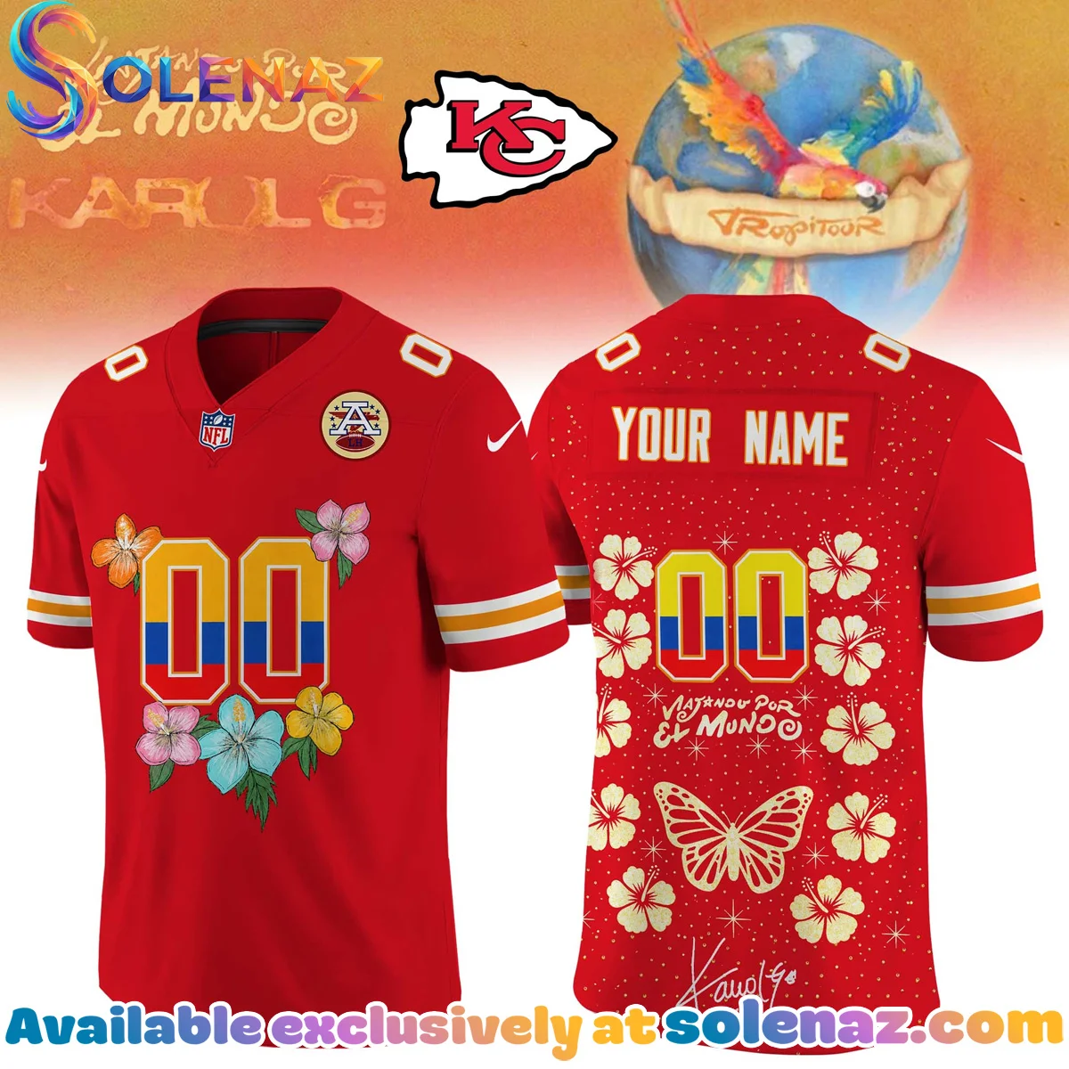 NFL x Karol G VIAJANDO POR EL MUNDO TROPITOUR Signature Jersey - Variant 2 NFL x Karol G VIAJANDO POR EL MUNDO TROPITOUR Signature Jersey - Variant 2