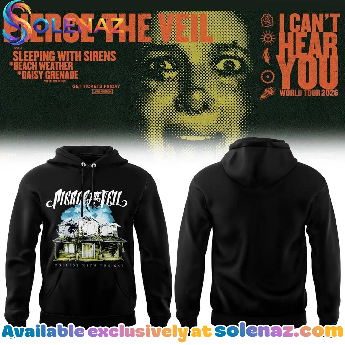 Pierce the Veil I Can't Hear You World Tour Shirt & Hoodie (Design 1)