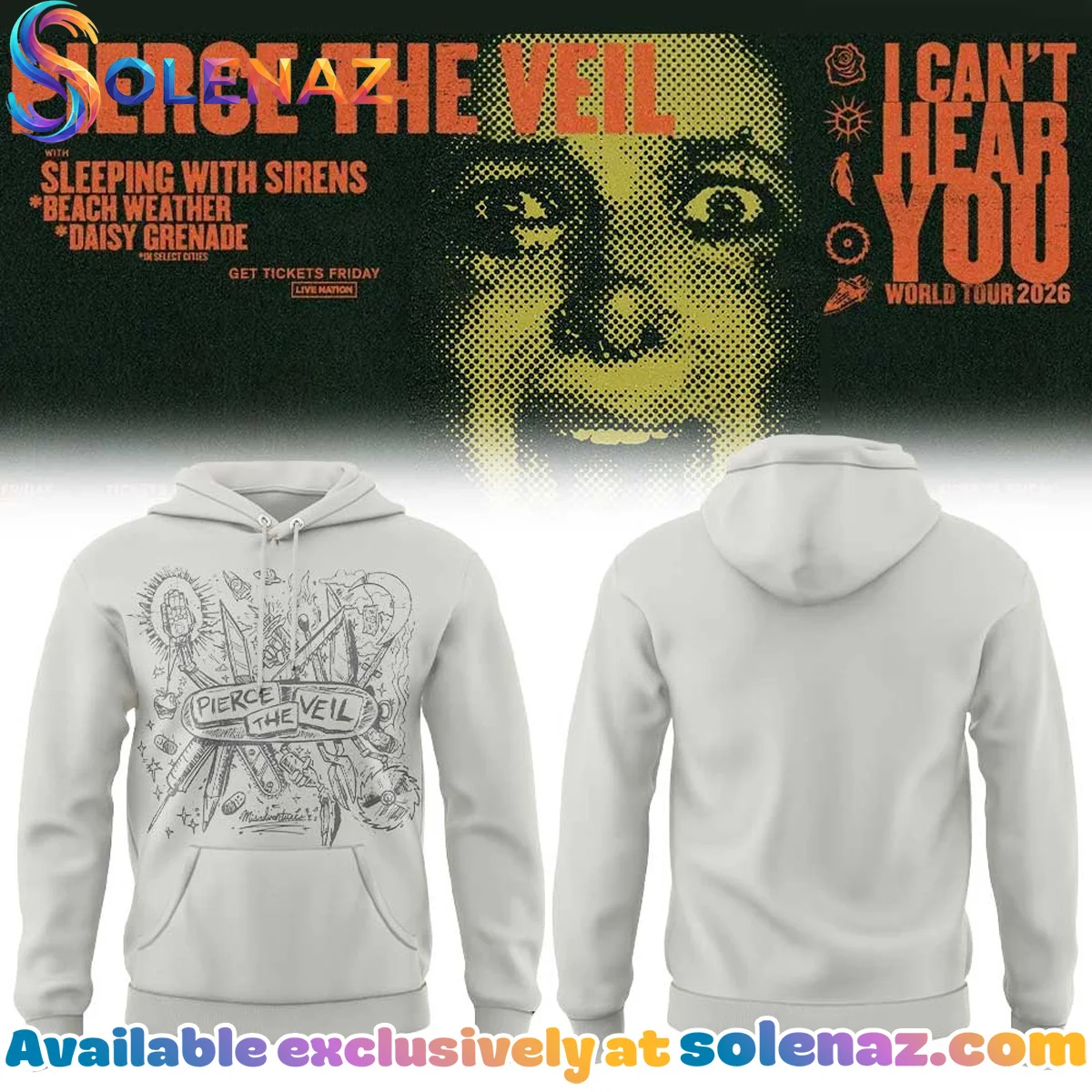 Pierce the Veil I Can't Hear You World Tour T-Shirt & Hoodie - Variant 5