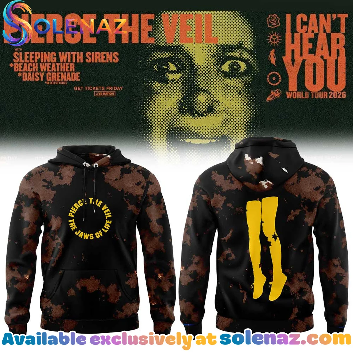 Pierce the Veil I Can't Hear You World Tour T-Shirt & Hoodie (Release 7)