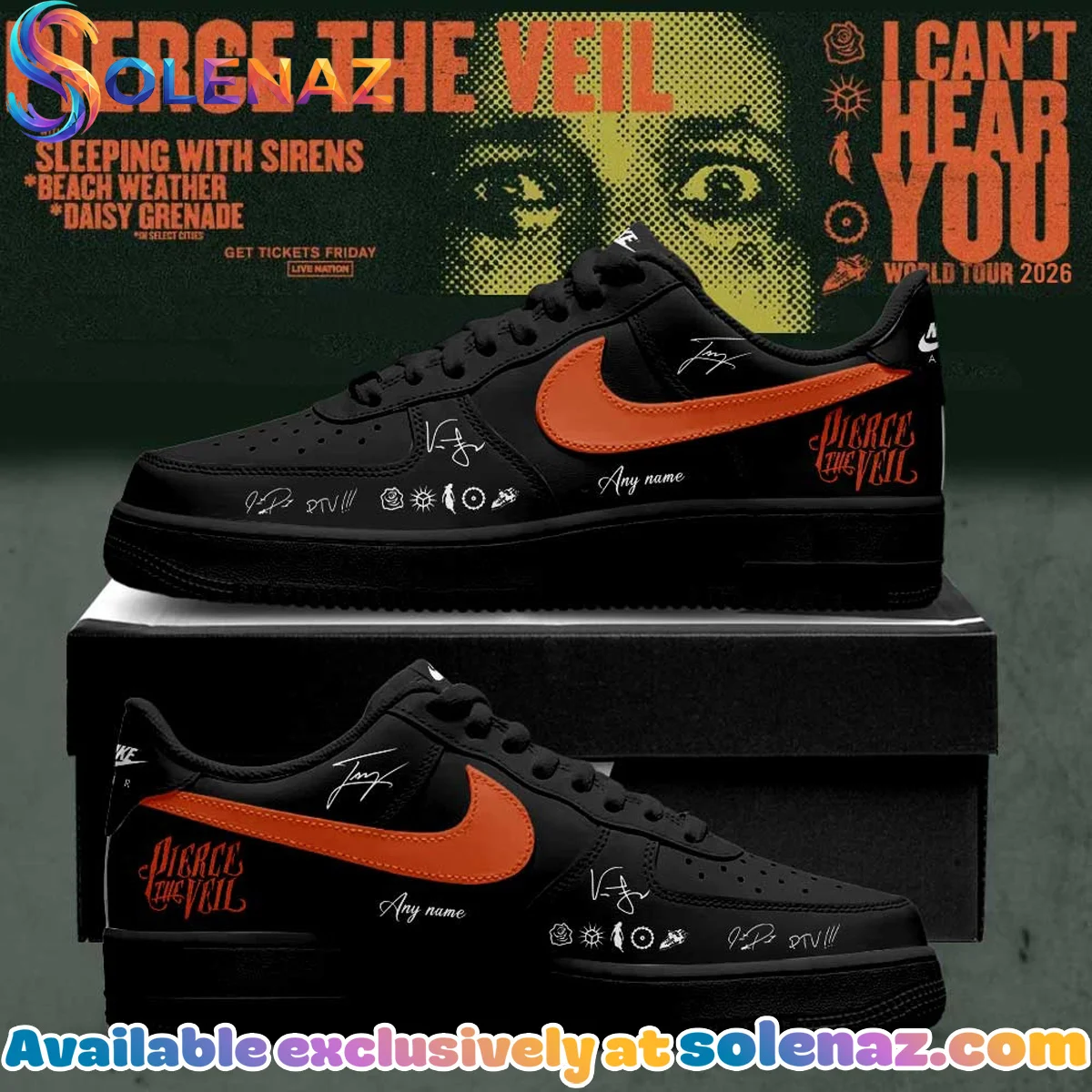 Pierce the Veil I Can't Hear You World Tour Signature Apparel - Variant 14