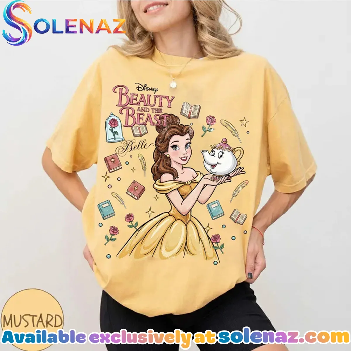 Disney Princess Ariel Belle Cinderella Rapunzel Elsa Shirt & Hoodie (Style 6)