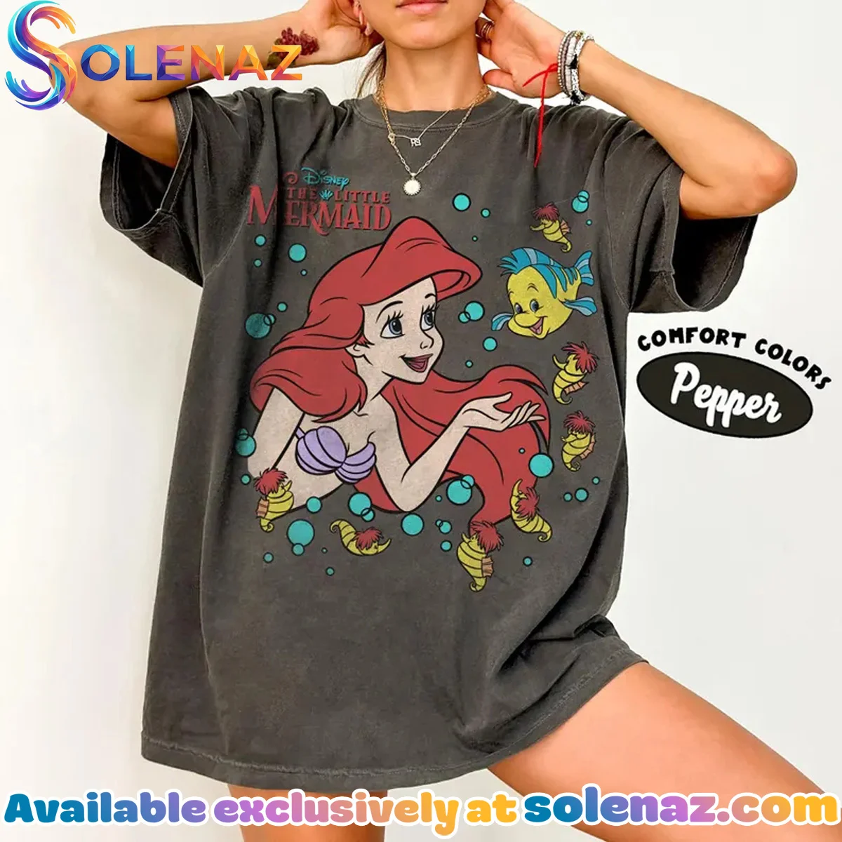 Disney Princess Ariel Belle Cinderella Rapunzel Elsa T-Shirt & Hoodie (Design 2)