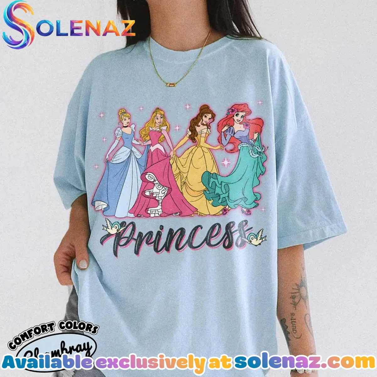 Disney Princess Cinderella Belle Aurora Ariel T-Shirt & Hoodie Disney Princess Cinderella Belle Aurora Ariel T-Shirt & Hoodie