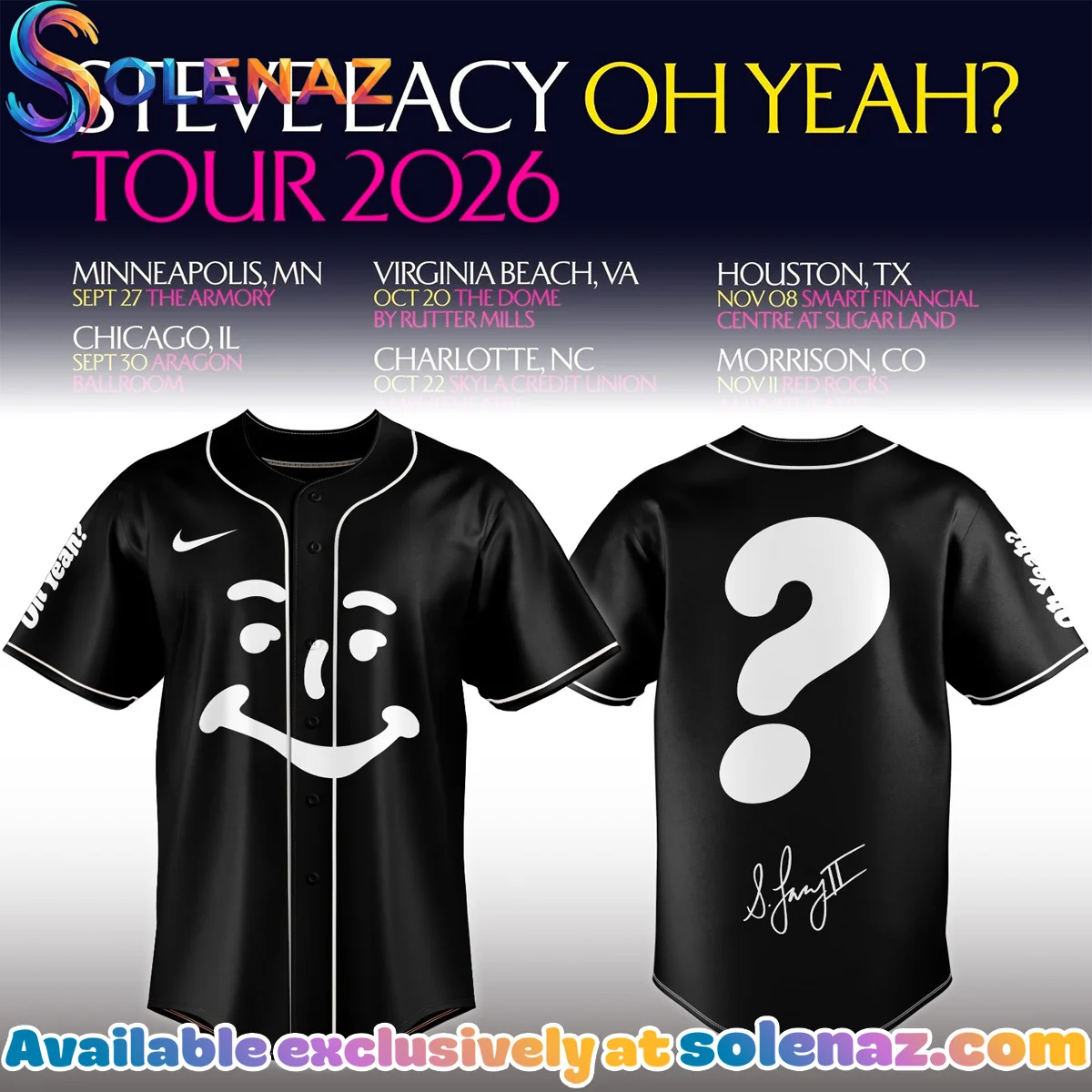Steve Lacy Oh yeah? Tour Signature Jersey (Design 13)