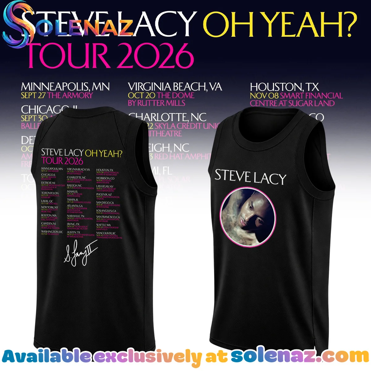 Steve Lacy Oh yeah? Tour Signature Jersey (Design 9)