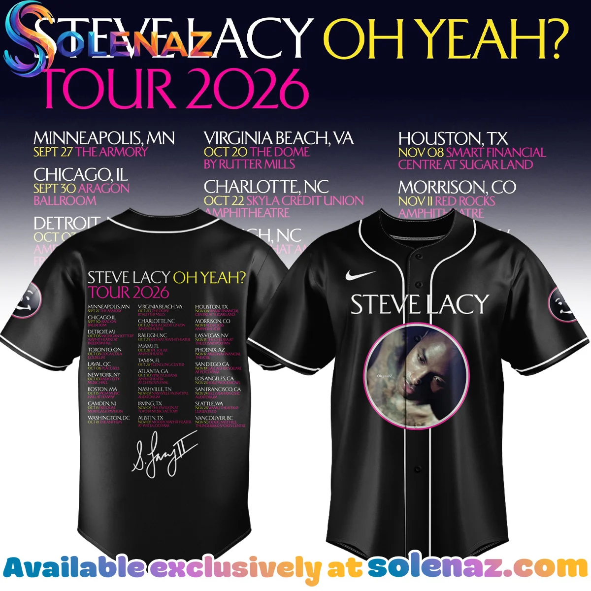 Steve Lacy Oh yeah? Tour Signature Jersey (Style 16)