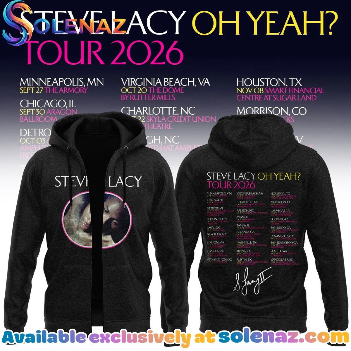 Steve Lacy Oh yeah Tour Signature T-Shirt & Hoodie (Style 9)