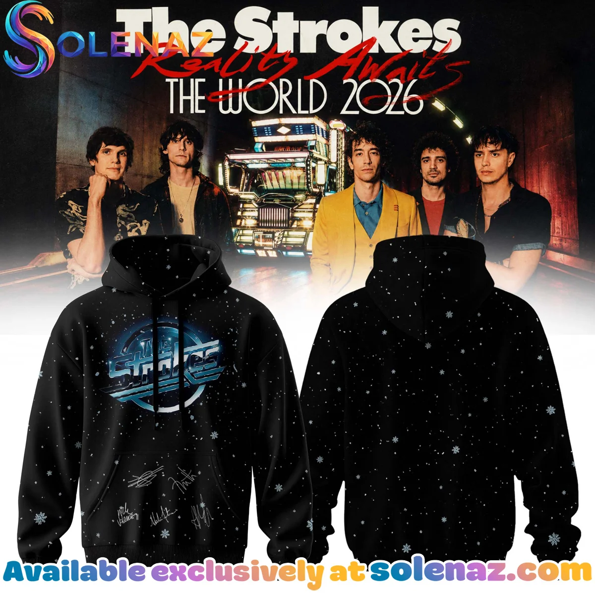 The Strokes Reality Awaits Tour Signature Shirt & Hoodie [Batch 8]