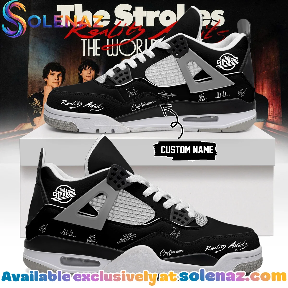 The Strokes Reality Awaits Tour Signature Custom Air Force 1 & Jordan 1 Shoes (Release 17)