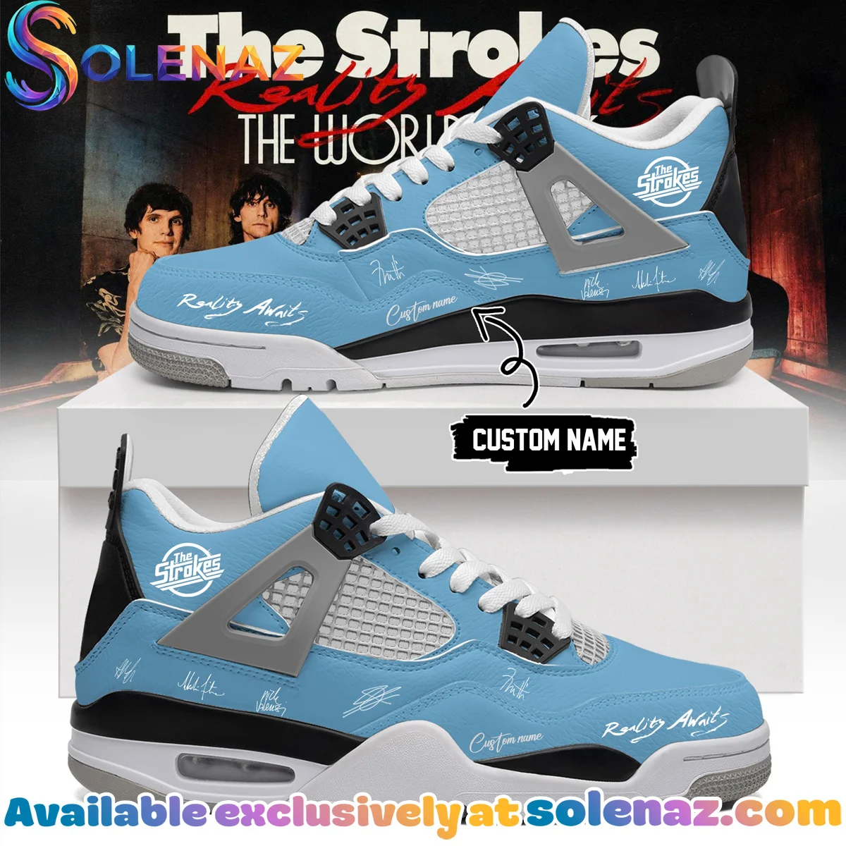 The Strokes Reality Awaits Tour Signature Custom Air Force 1 & Jordan 1 Shoes (Release 18)