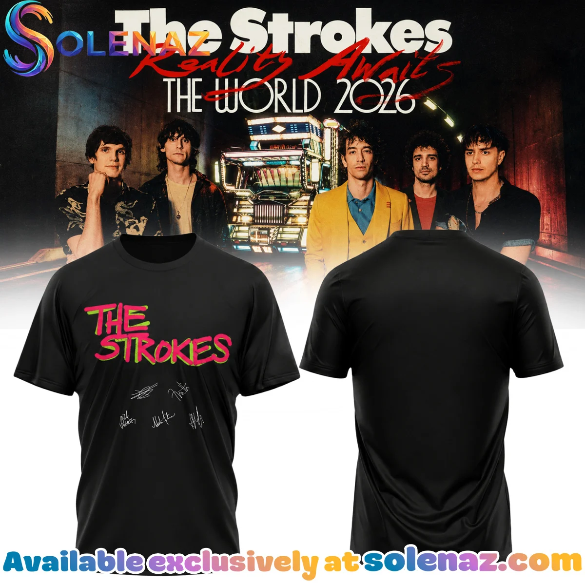 The Strokes Reality Awaits Tour Signature T-Shirt & Hoodie [Drop 12]