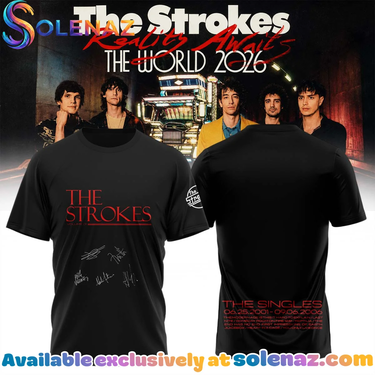 The Strokes Reality Awaits Tour Signature T-Shirt & Hoodie - Part 4