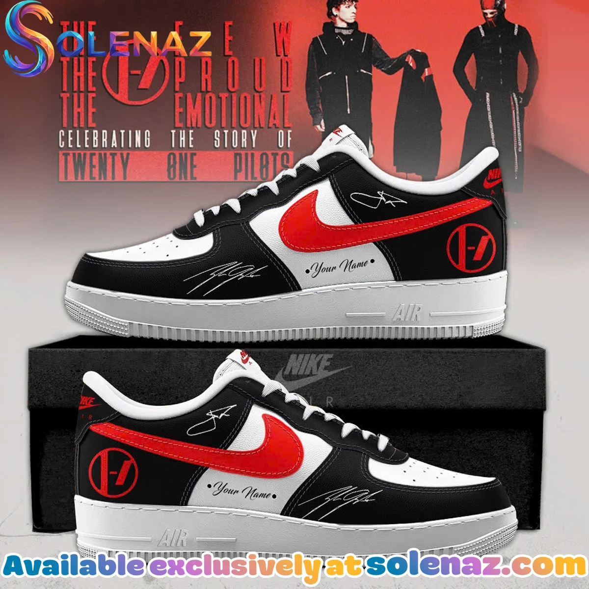 Twenty One Pilots Custom Air Force 1 & Jordan 1 Shoes [Batch 1]