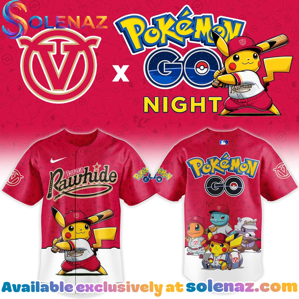 Visalia Rawhide x Pokemon GO Jersey Visalia Rawhide x Pokemon GO Jersey