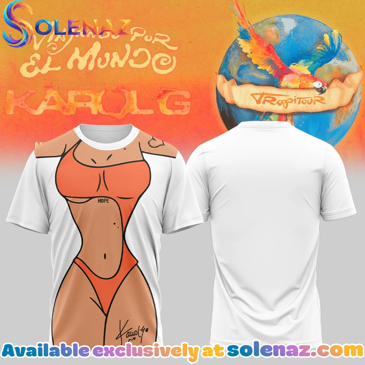 Karol G VIAJANDO POR EL MUNDO TROPITOUR Signature Shirt & Hoodie - Variant 4