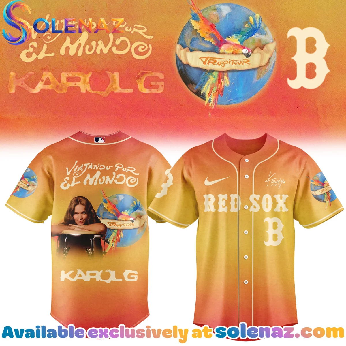MLB x Karol G VIAJANDO POR EL MUNDO TROPITOUR Signature Jersey - Series 1 MLB x Karol G VIAJANDO POR EL MUNDO TROPITOUR Signature Jersey - Series 1