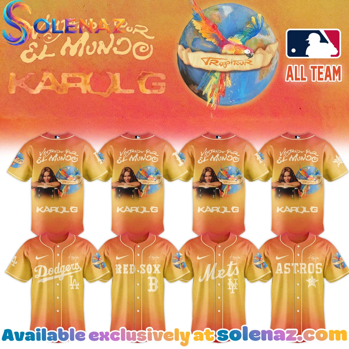 MLB x Karol G VIAJANDO POR EL MUNDO TROPITOUR Signature Jersey - Series 1