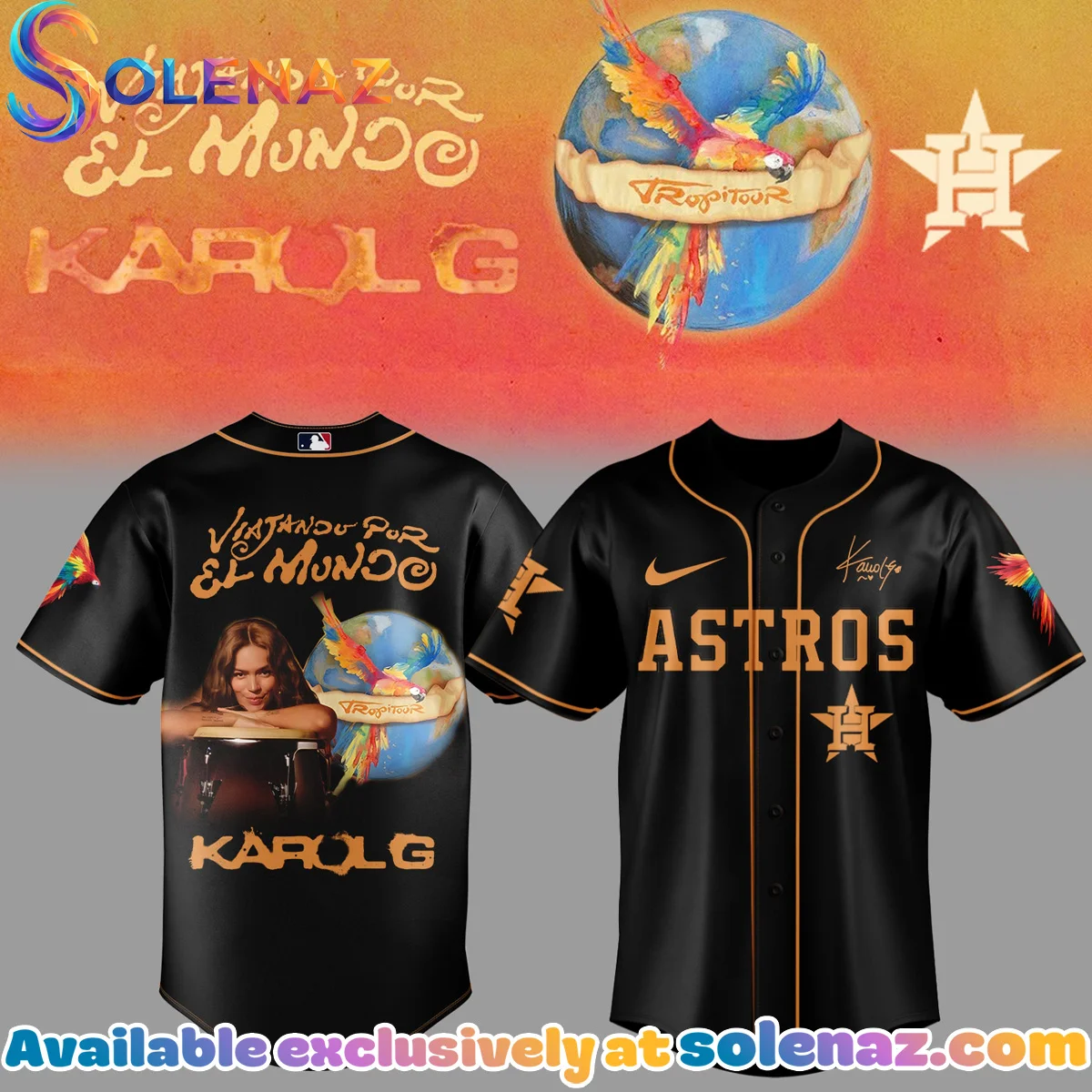 MLB x Karol G VIAJANDO POR EL MUNDO TROPITOUR Signature Jersey (Style 2) MLB x Karol G VIAJANDO POR EL MUNDO TROPITOUR Signature Jersey (Style 2)