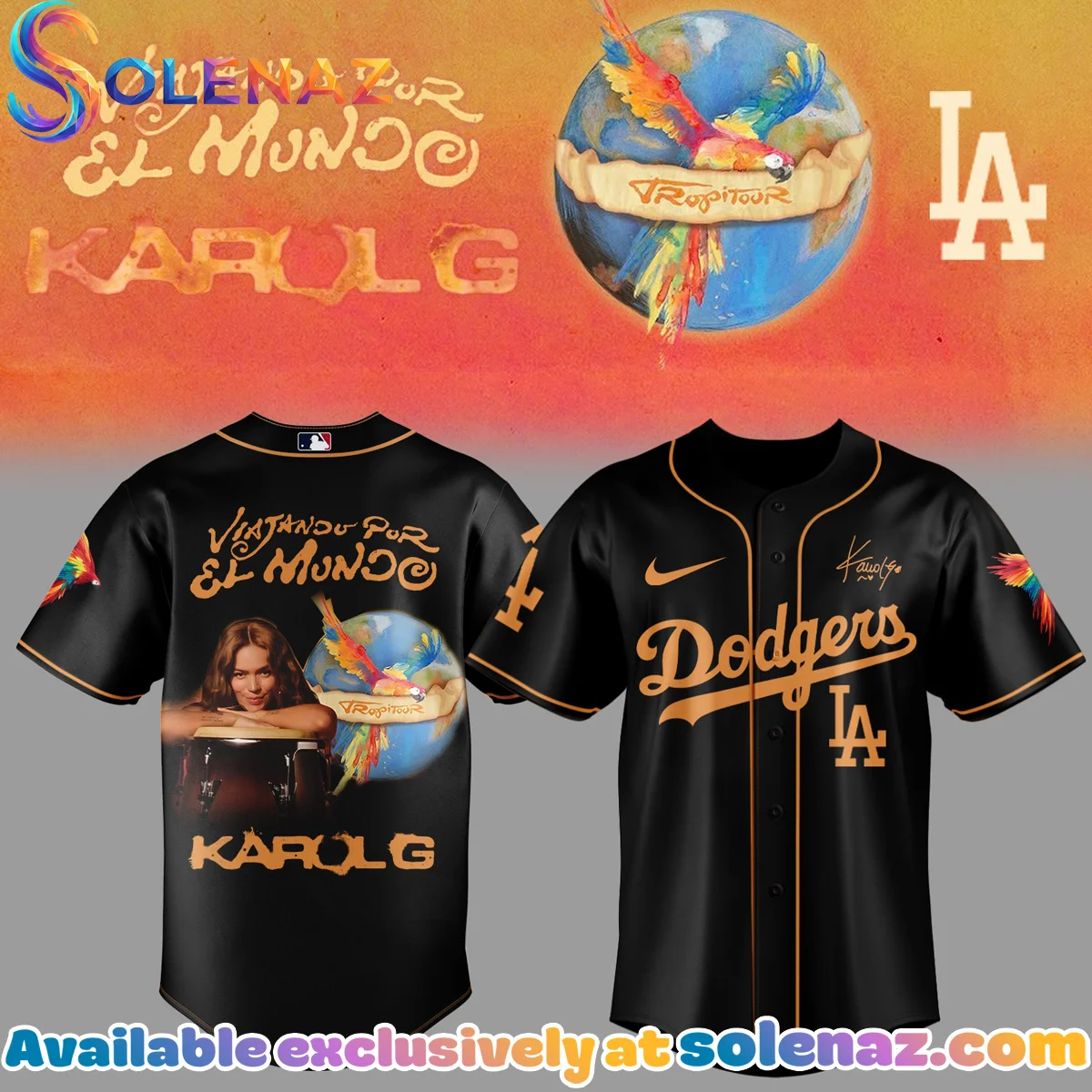 MLB x Karol G VIAJANDO POR EL MUNDO TROPITOUR Signature Jersey (Style 2) MLB x Karol G VIAJANDO POR EL MUNDO TROPITOUR Signature Jersey (Style 2)